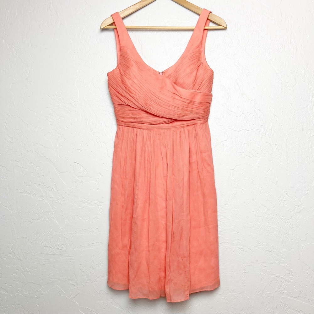 J. Crew heidi bridesmaid dress sz 6 coral orange